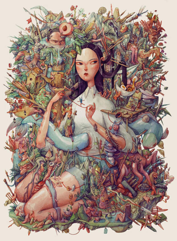 Готовая работа «Сад эдем». Автор: Maria Tiurina.