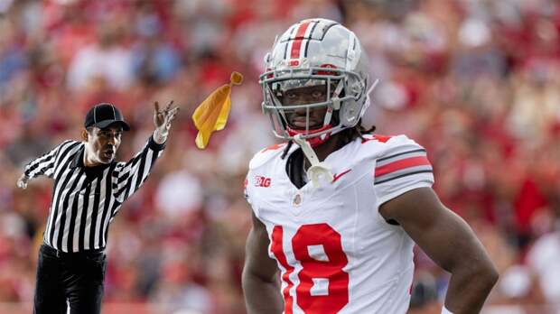 Marvin Harrison Jr was flagged for illegal touching in Ohio State's game against Indiana