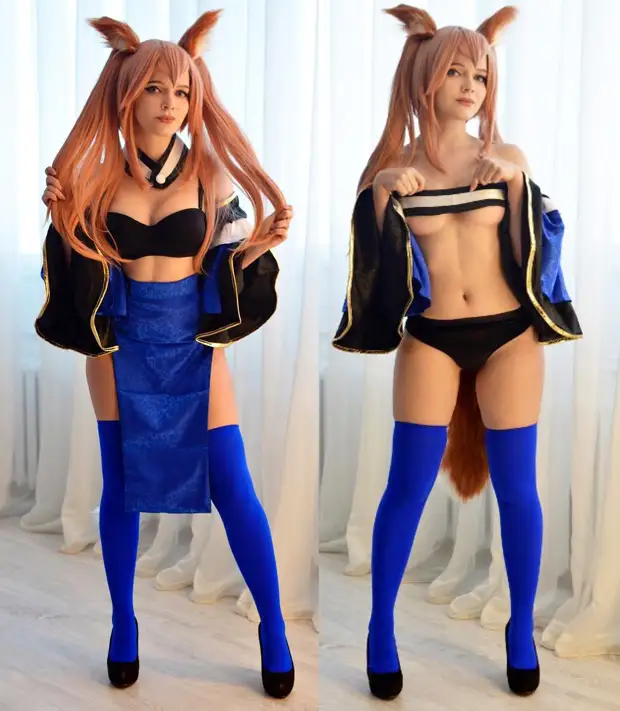 Gemischtrassiger Muschi Cosplay Doppelter