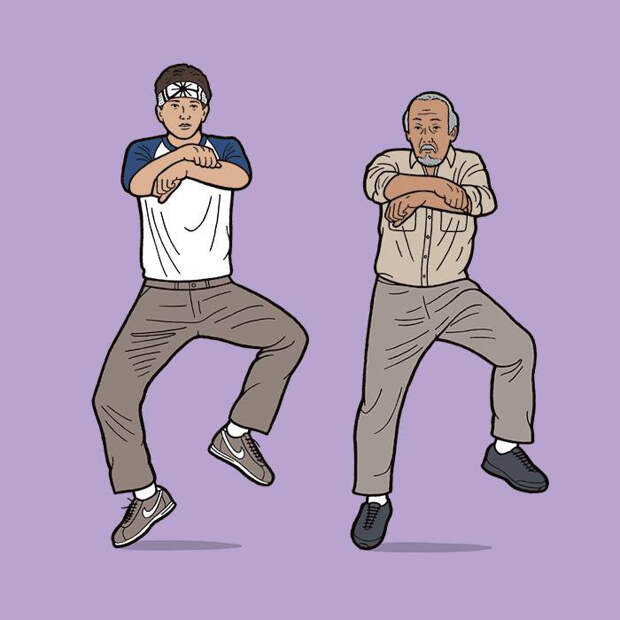 Karate Kid, танцующий Гангам стайл. Автор: Tom Ward.