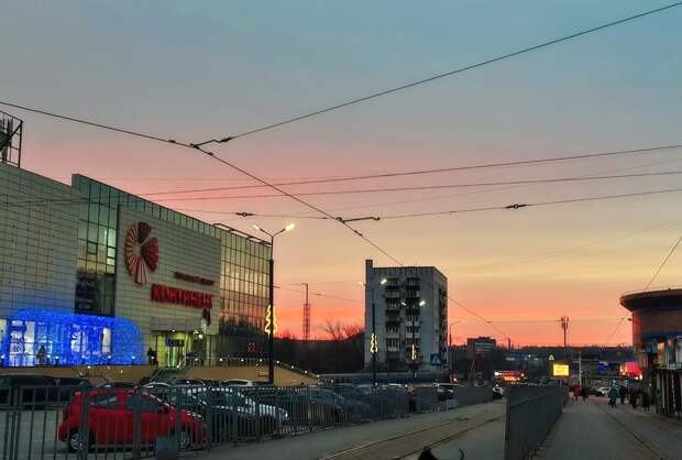 Холодный закат в Донецке