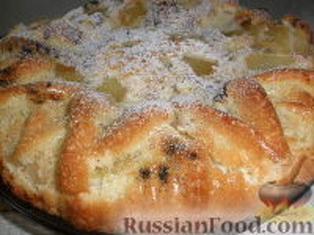 Фото к рецепту: Быстрый пирог-шарлотка с яблоками