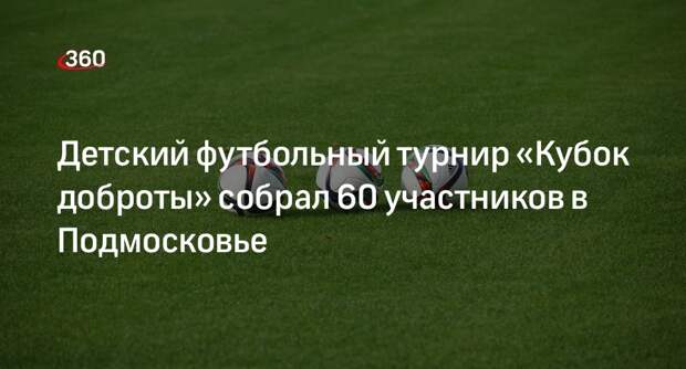 Детский футбольный турнир «Кубок доброты» собрал 60 участников в Подмосковье