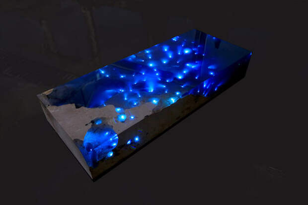 nature-inspired furniture starry sea resin table 
