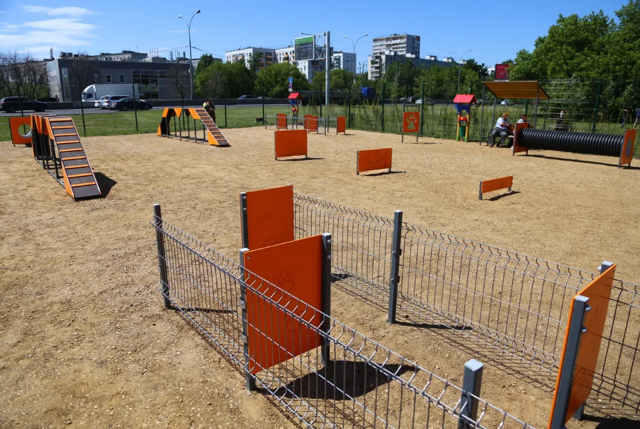 Петр Толстой помог открыть две новые площадки для выгула собак в Выхино- Жулебино. Автор фото: Александр Чикин