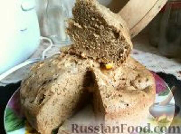 Фото к рецепту: Пирог с яблоком и лимоном (в мультиварке)