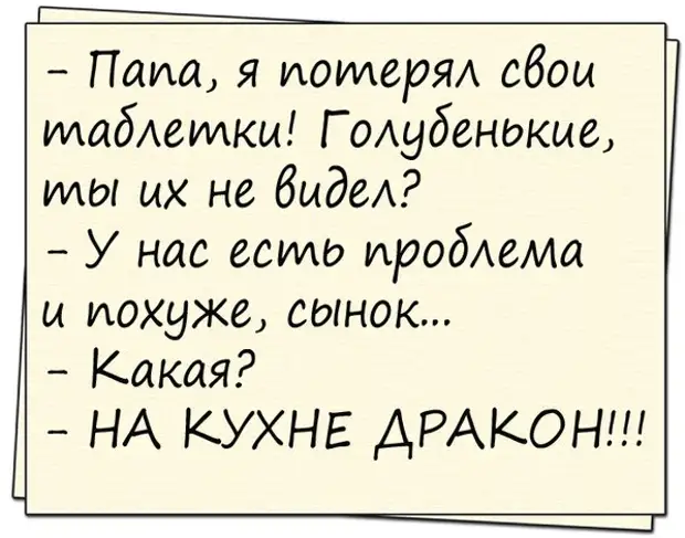 Дракона анекдот. Анекдот у нас на кухне дракон. Сынок на кухне дракон