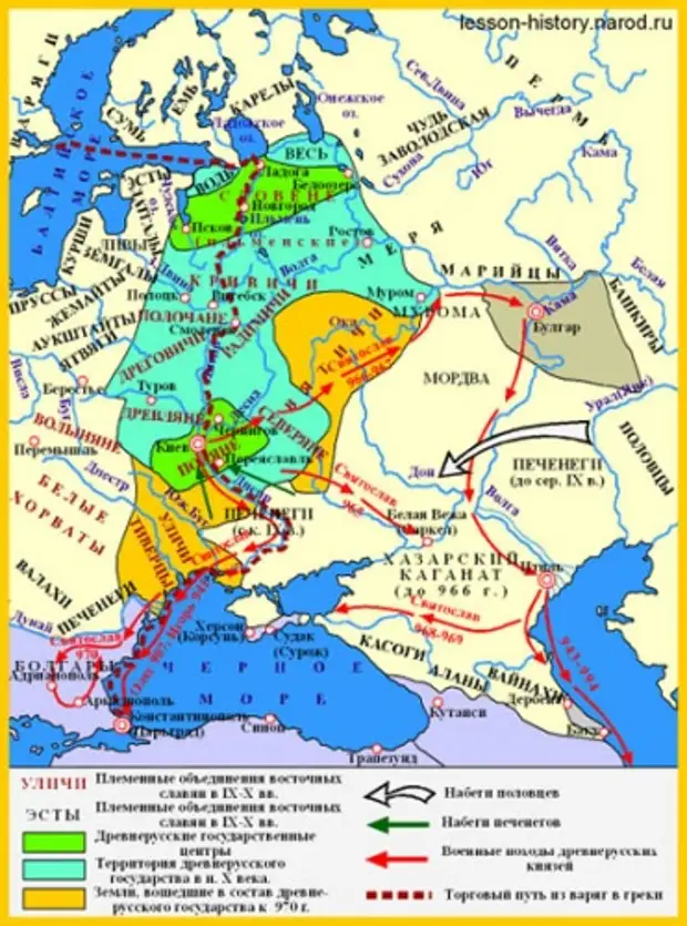 Искоростень на карте древней руси
