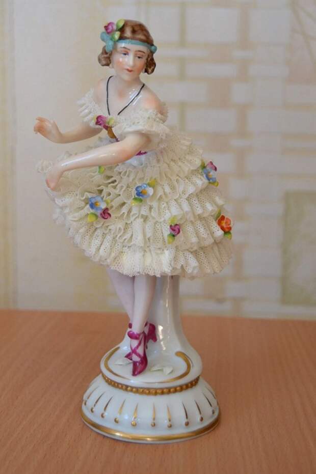 «Балерина», кружевной фарфор, E & A Muller, Volkstedt, 1890-1930