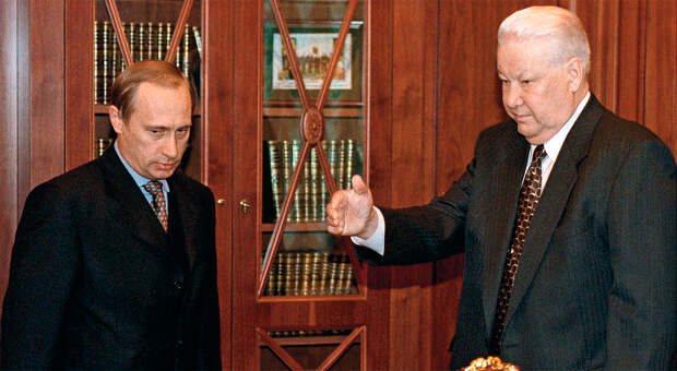 Борис Ельцин и Владимир Путин в 1999 году ( Фото №1 )