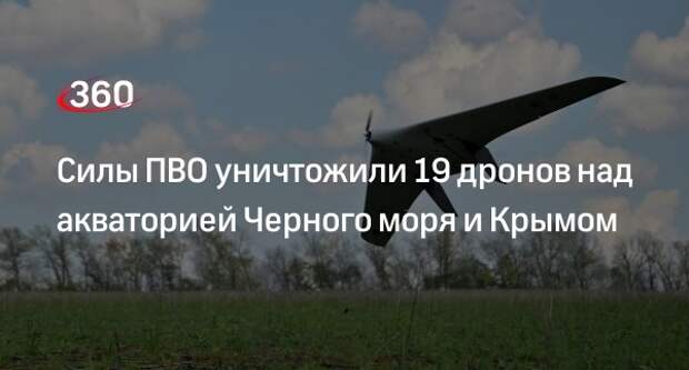 Минобороны: силы ПВО сбили 19 БПЛА над Крымом и акваторией Черного моря
