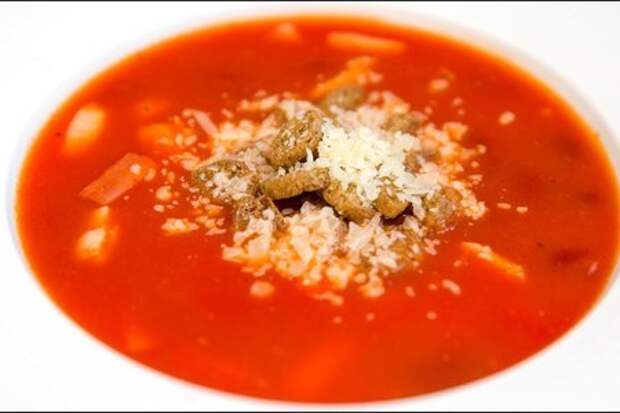 Рецепт томатного супа с фасолью