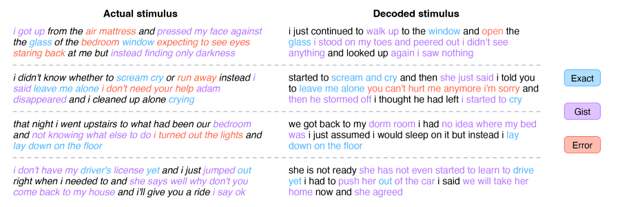 actual vs decoded stimulus brain scans decoder