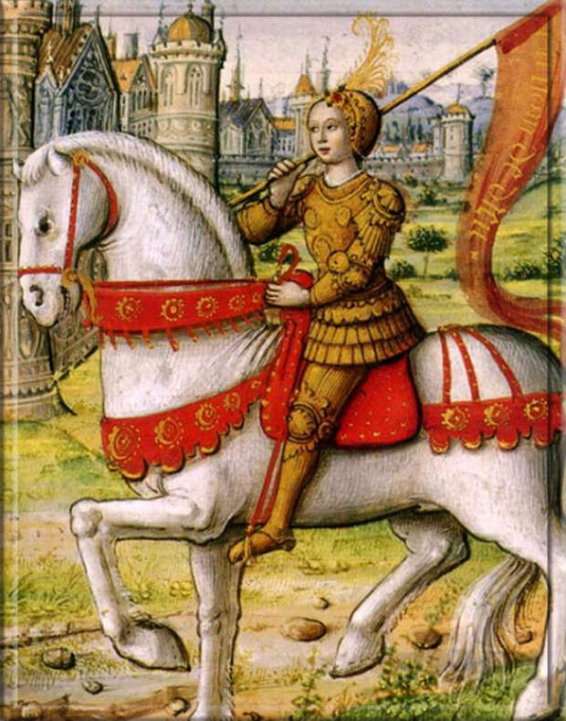 Жанна д'Арк верхом на коне. (1505 г.) Жанна д'Арк верхом на коне. (1505 г.)