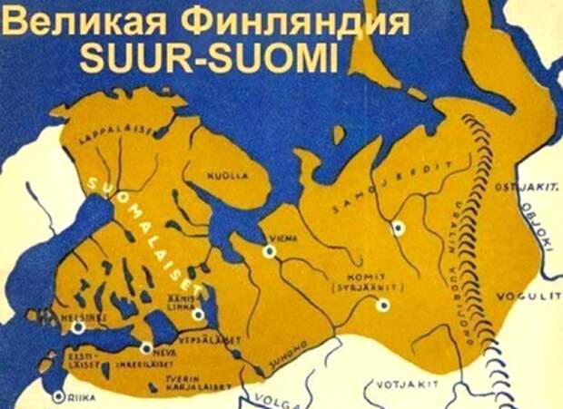Одна из многих карт "Великой Финляндии".