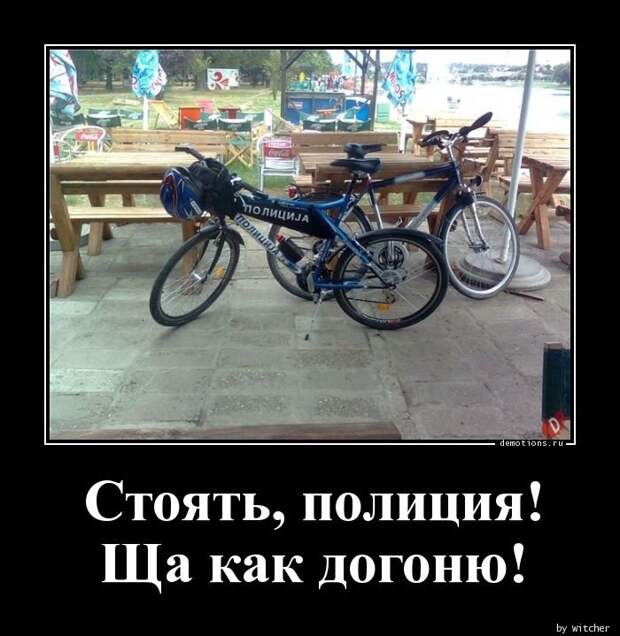 Стоять, полиция! Щас как догоню ! демотиватор, демотиваторы, жизненно, картинки, подборка, прикол, смех, юмор