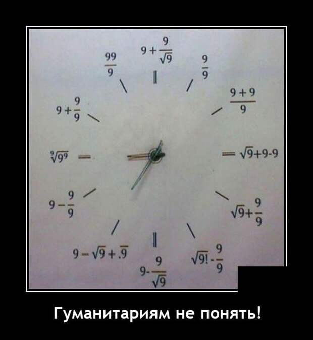 Демотиватор про часы