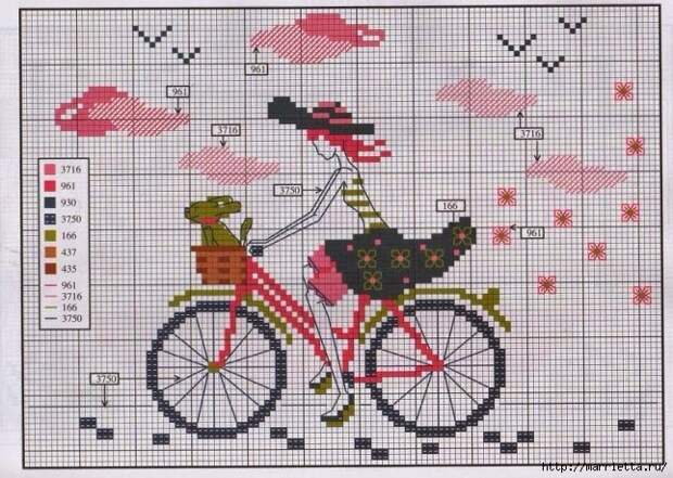 Вышиваем велосипед. Идеи со схемами (15) (645x459, 287Kb)