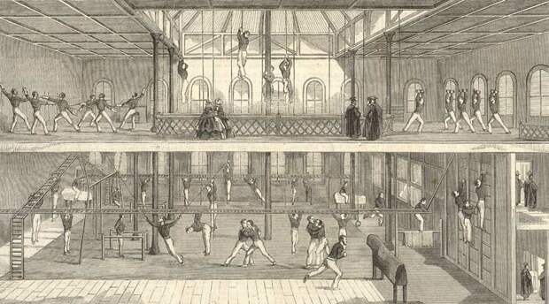 Гимнастический зал в Оксфорде, 1850-е