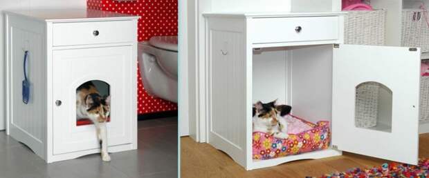 10 идей, куда пристроить кошачий туалет
