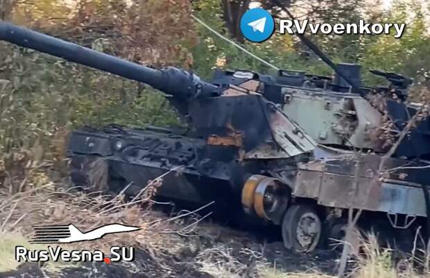 Очередной Leopard сожжён «Краснополем» у Константиновки (ВИДЕО)