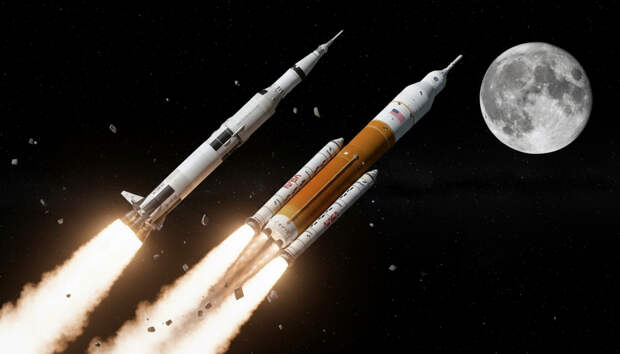 Saturn V vs SLS: сравнение лунных ракет