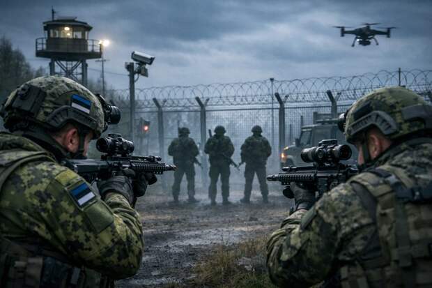 На российско-эстонской границе образовались длинные очереди