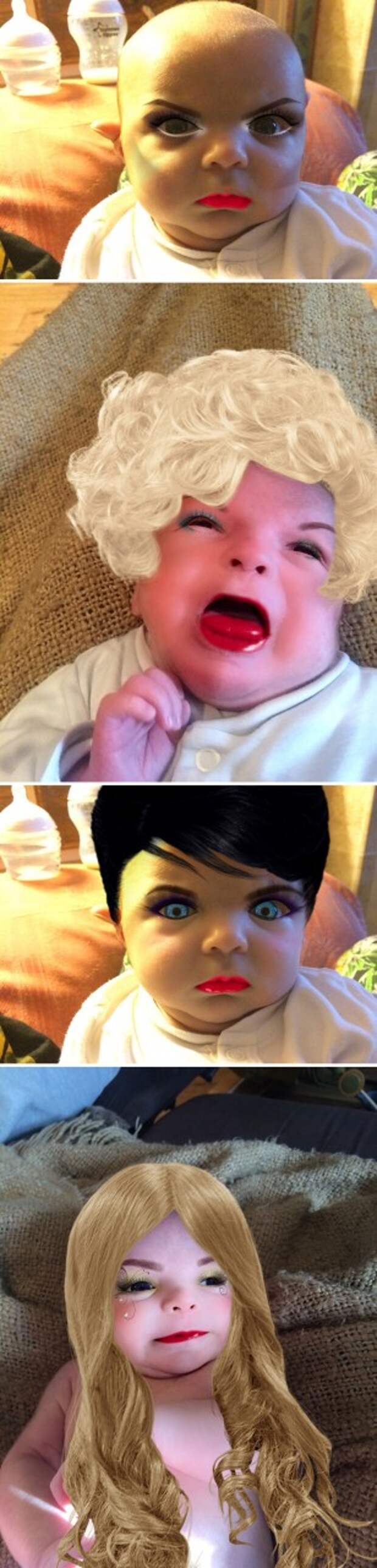 I Used A Make Up App On My 7 Week-Old-Son