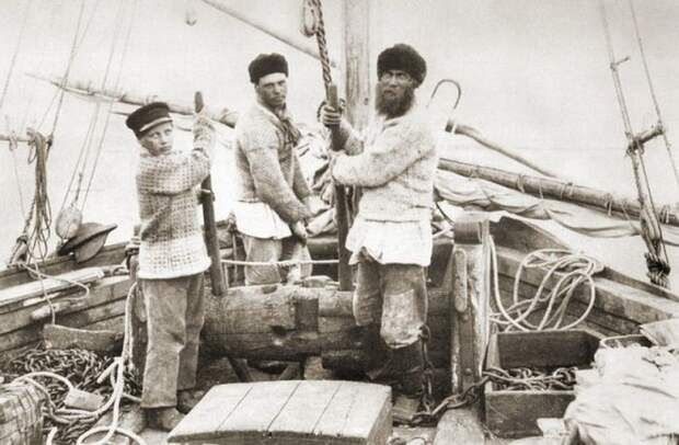 Поморы Русского Севера, вероятно 1912 год.  россия, рыбаки, фото