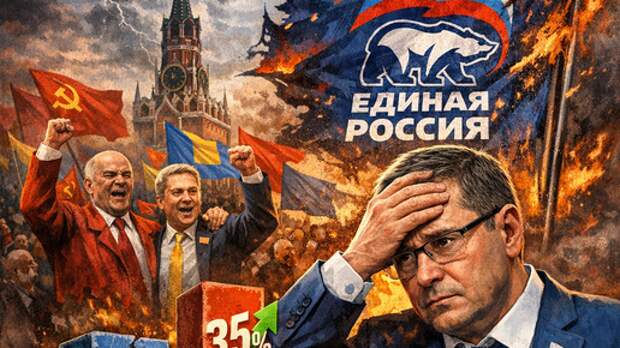 Паника в партии власти: «Единая Россия» впервые рискует проиграть по суммарному рейтингу