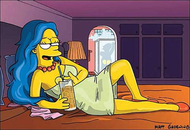 Фотосессия Мардж Симпсон для спецвыпуска журнала Playboy.