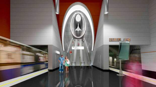 Изображения российских самолетов украсят станцию «Пыхтино» Солнцевской линии метро