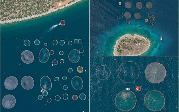 Рыбные хозяйства Греции на аэрофотоснимках Бернхарда Ланга