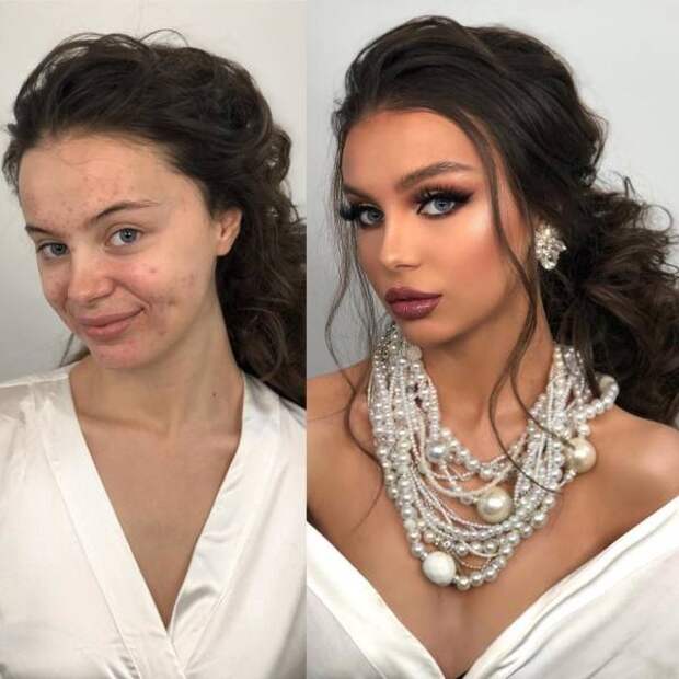 Свадебный макияж: чудеса на снимках до и после