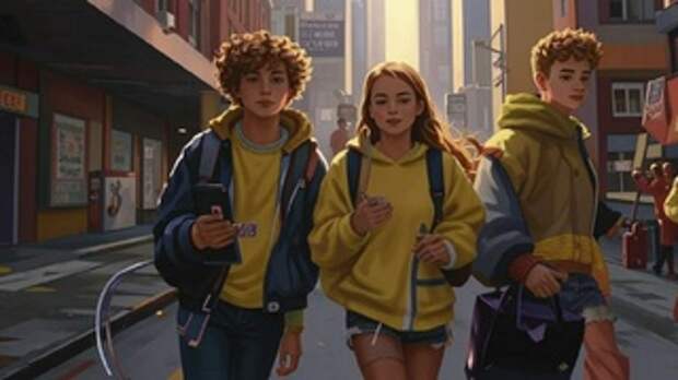 Подростки / Изображение сгенерировано с помощью нейросети Kandinsky by Sber AI / amic.ru