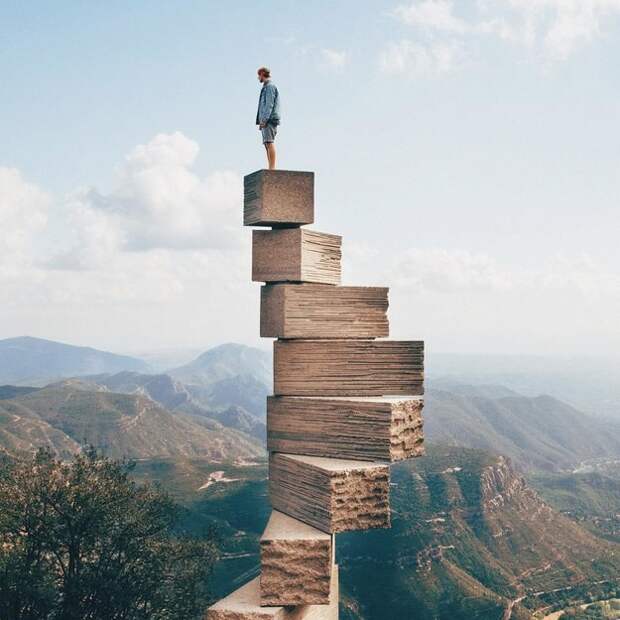6. Скульптура "Ступени к небесам", Монсеррат, Испания волшебство, достопримечательност, мир