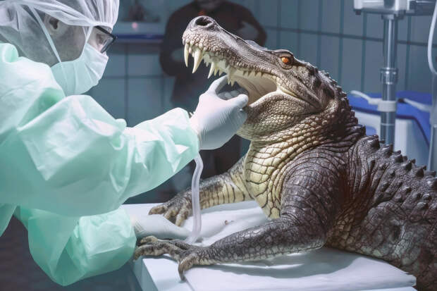 В Замбии рыбак оказался в пасти крокодила, спасаясь от разъярённых слонов