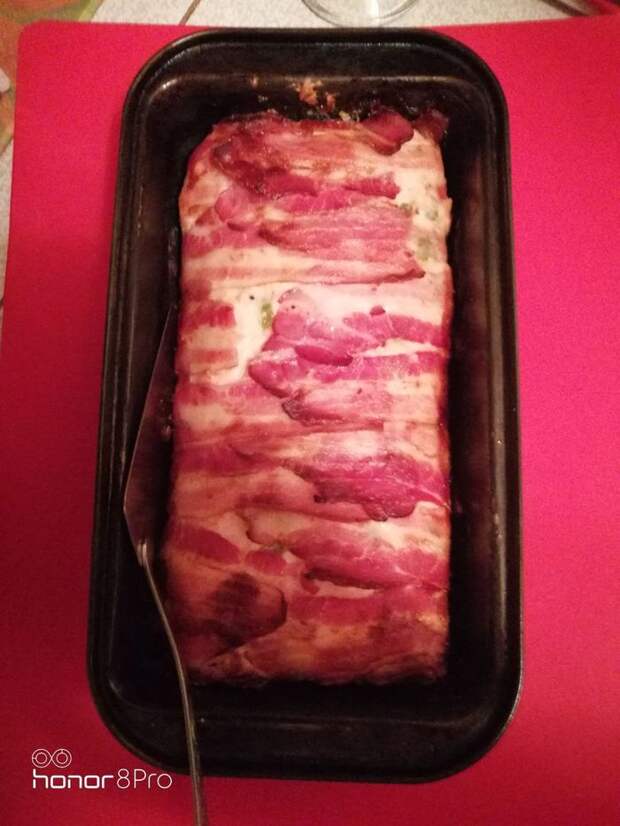 Куриное суфле в беконе с наполнителями курица, бекон, суфле, духовка, длиннопост