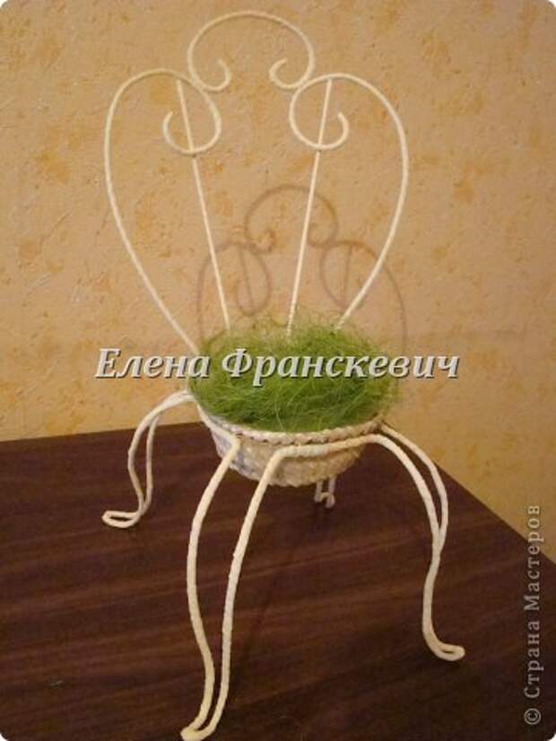 Мастер-класс Поделка изделие Свит-дизайн Бумагопластика Моделирование конструирование Утром деньги - вечером стулья + процесс создания Бумага гофрированная Проволока Продукты пищевые фото 14