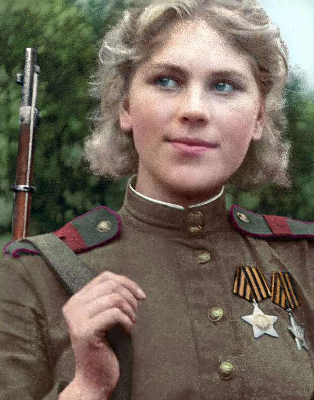 2. Советский снайпер Роза Шанина время, россия, фотография, цвет