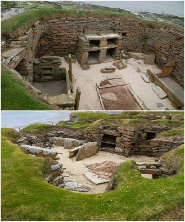Скара-Брей – одна из древнейших хорошо сохранившихся неолитических стоянок в Европе (Оркнейские острова, Шотландия). | Фото: ru.newsner.com.