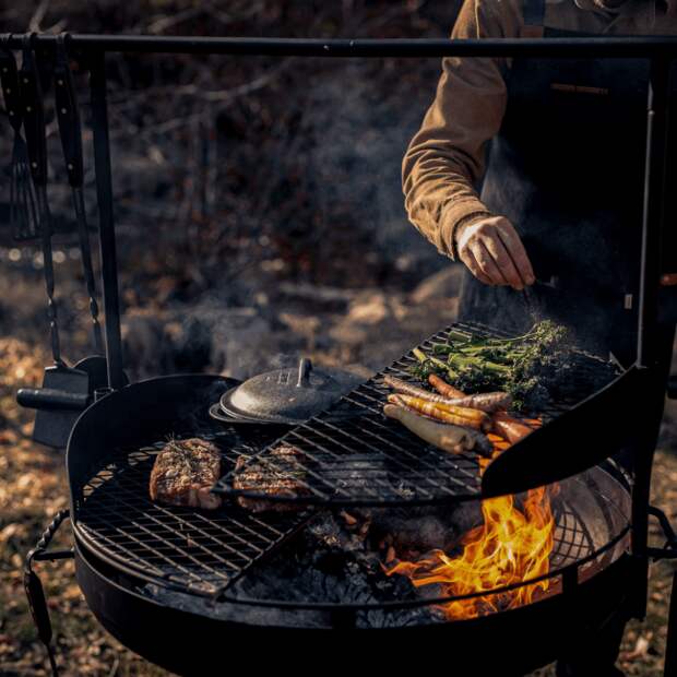 Barebones Cowboy Firepit Grill