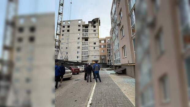 Беспилотник повредил строящийся многоквартирный дом в Ельце Липецкой области