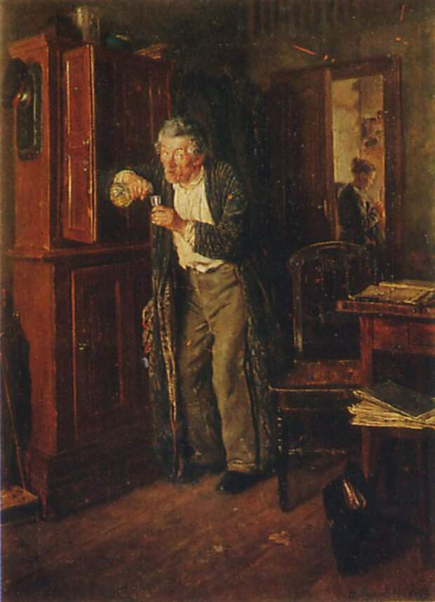 Василий Максимов — «По примеру старших» (1864 год) Дети тоже старались не отставать от взрослых и бр