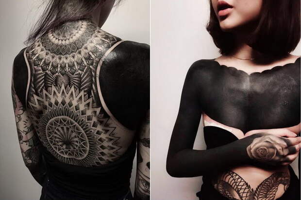 Черные татуировки - новый тренд этой весны