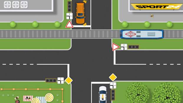 Вопрос с экзамена в ГАИ запутает и опытного водителя: как разобраться на сложном перекрестке?