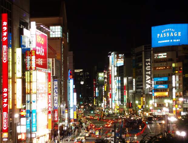 night time street scene