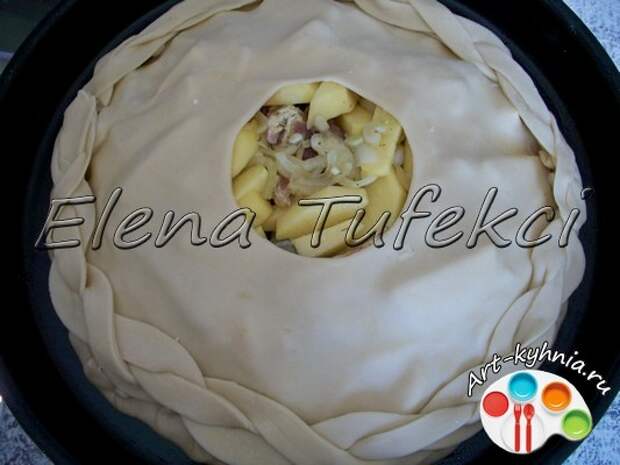 Балиш мясной татарский пирог
