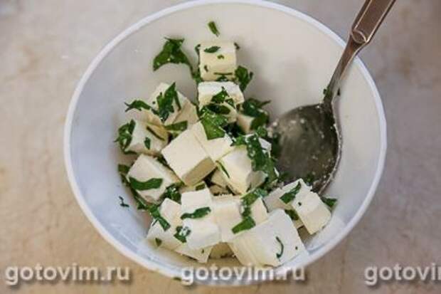 Салат из печеной тыквы со свеклой и брынзой, Шаг 06