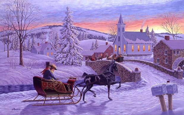 Зимняя сказка от канадского художника Richard de Wolfe
